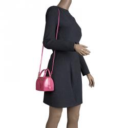 Pre Owned Furla Pink Glossy Rubber Mini Candy Satchel
