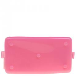 Pre Owned Furla Pink Glossy Rubber Mini Candy Satchel