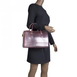 Pre Owned حقيبة فورلا كاندي مطاط لامعة غليتر وردية