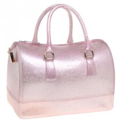 Pre Owned حقيبة فورلا كاندي مطاط لامعة غليتر وردية