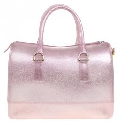 Pre Owned حقيبة فورلا كاندي مطاط لامعة غليتر وردية