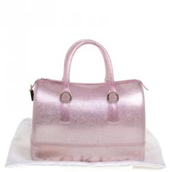 Pre Owned حقيبة فورلا كاندي مطاط لامعة غليتر وردية