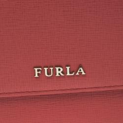 Pre Owned Furla Pink Leather Babylon Trifold Wallet