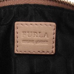 Pre Owned حقيبة كتف فورلا سلسلة بول جلد بيج