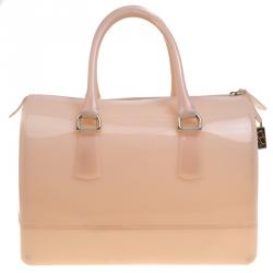 مملوكة مسبقًا حقيبة فورلا كاندي مطاط لامعة بيتش فاتحة