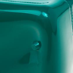 Pre Owned Furla Teal Green Glossy Rubber Candy Satchel