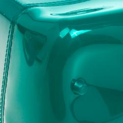 Pre Owned Furla Teal Green Glossy Rubber Candy Satchel