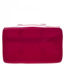 Pre Owned Furla Magenta Glossy PVC Candy Satchel