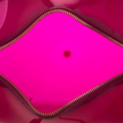 Pre Owned Furla Magenta Glossy PVC Candy Satchel