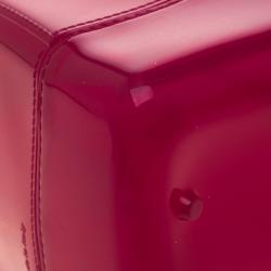 Pre Owned Furla Magenta Glossy PVC Candy Satchel