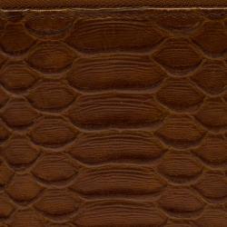 Pre Owned Furla Brown Python Embossed Leather Zip Around Wallet