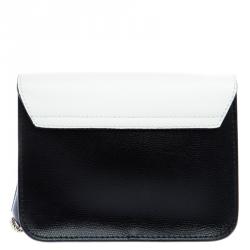 مملوكة مسبقًا Furla Black/White Leather Metropolis Crossbody Bag