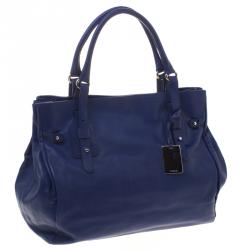 Pre Owned Furla Blue Leather Tote
