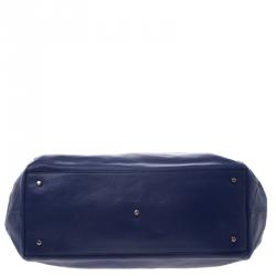 Pre Owned Furla Blue Leather Tote