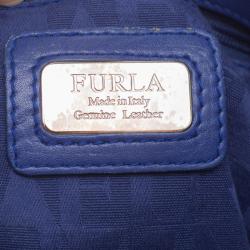 Pre Owned Furla Blue Leather Tote