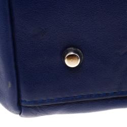 Pre Owned Furla Blue Leather Tote