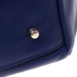 Pre Owned Furla Blue Leather Tote