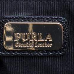 Furla Black Leather Metropolis Top Handle Bag