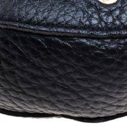 Pre Owned Furla Black Leather Club Bandouliere Crossbody Bag