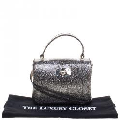 Pre Owned حقيبة كروس فورلا كاندي ميني غليتر سوداء لامعة