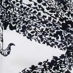 Pre Owned Giambattista Valli Monochrome Bell Sleeve Dress M