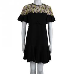 Pre Owned Giambattista Valli Black Embroidered Detail Dress M