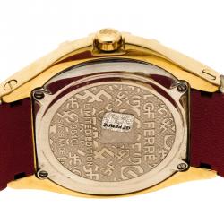 Pre Owned Gianfranco Ferre Gold Tone Stainless Steel 9040J Limited Edition Diamond Unisex Wristwatch 44MM