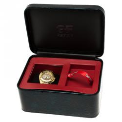 Pre Owned Gianfranco Ferre Gold-Plated Stainless Steel 9040J Limited Edition Women's Wristwatch 44MM