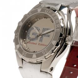 Pre Owned Gianfranco Ferre Silver-Plated Stainless Steel 9040J Limited Edition Women's Wristwatch 44MM