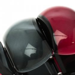 Pre Owned Giorgio Armani Red and Grey Resin Bracelet