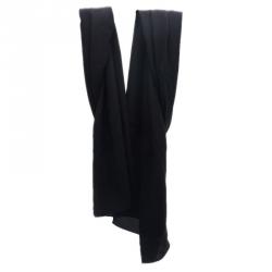 Pre Owned Giorgio Armani Black Silk Scarf