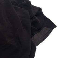 Pre Owned Giorgio Armani Black Silk Scarf