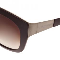 Pre Owned Giorgio Armani Brown Square Sunglasses