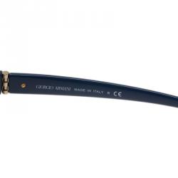 Pre Owned Giorgio Armani Blue 8020 Oversized Square Sunglasses