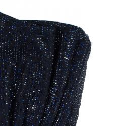 Pre Owned فستان كوكتيل جورجيو أرماني مزخرف شوارفسكي بطيات M