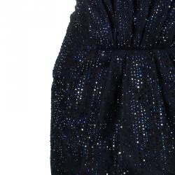 Pre Owned فستان كوكتيل جورجيو أرماني مزخرف شوارفسكي بطيات M