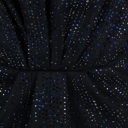 Pre Owned Giorgio Armani Swarovski Embroidered Pleated Cocktail Dress M