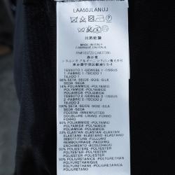 Pre Owned Giorgio Armani Swarovski Embroidered Pleated Cocktail Dress M