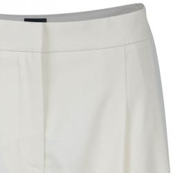 Pre Owned Giorgio Armani White Flared Pants M