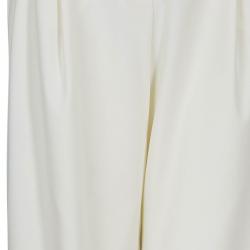 Pre Owned Giorgio Armani White Flared Pants M