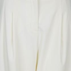 Pre Owned Giorgio Armani White Flared Pants M