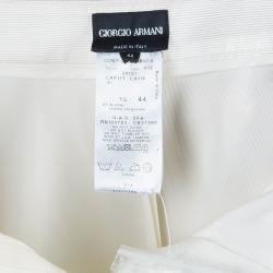 Pre Owned Giorgio Armani White Flared Pants M