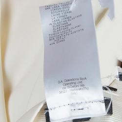 Pre Owned Giorgio Armani Cream Wide-leg Trousers S