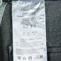 Pre Owned Giorgio Armani Indigo Denim Faded Effect Straight Fit Jeans M