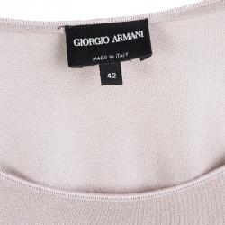 Pre Owned Giorgio Armani Blush Pink Oversized Short Sleeve Top M