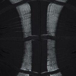 Pre Owned Giorgio Armani Black Knit Backless Long Sleeve Stretch Top S