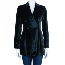 Pre Owned Armani Vintage Velvet Tricolor Blazer M