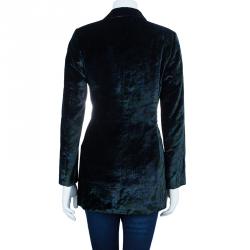 Pre Owned Armani Vintage Velvet Tricolor Blazer M