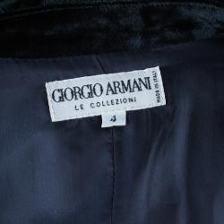 Pre Owned Armani Vintage Velvet Tricolor Blazer M