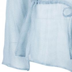 Giorgio Armani Button Down Drawstring Shirt L